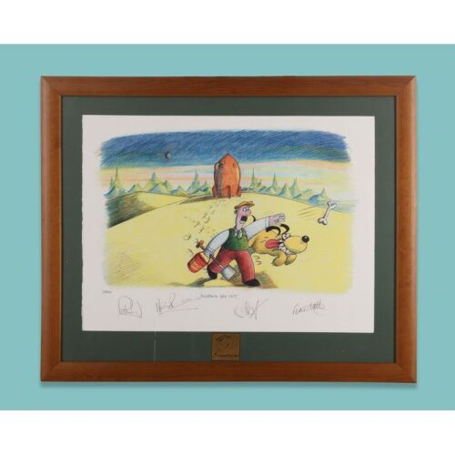Lot # 13. Limited Edition Print of Original Wallace and Gromit Concept Art Signed by Sir Peter Lord, Nick Park, Peter Sallis and Sir David Sproxton ### WALLACE & GROMIT: A GRAND DAY OUT (1989)