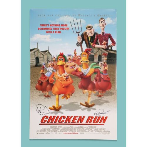 Lot # 33. Poster Signed by Nick Park and Sir Peter Lord ### CHICKEN RUN (2000)