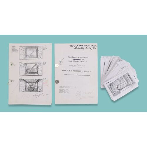 Lot # 42. Steve Box's Personal Annotated Bound Script, Nick Park-Signed Collection of Annotated Storyboards and Collection of Sequence Shots ### WALLACE & GROMIT: THE CURSE OF THE WERE-RABBIT (2005)
