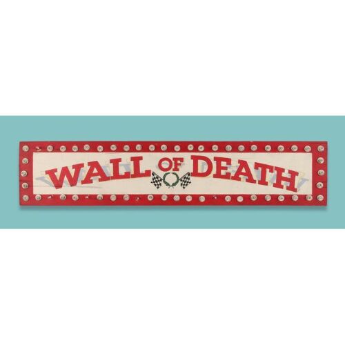 Lot # 49. Wall of Death Sign ### WALLACE & GROMIT: THE CURSE OF THE WERE-RABBIT (2005)