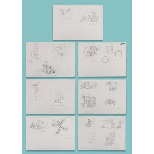 Lot # 68. Collection of Seven Pages of Hand-Drawn Concept Artwork by Michael Salter ### WALLACE & GROMIT COMIC STRIP (2005-2007)
