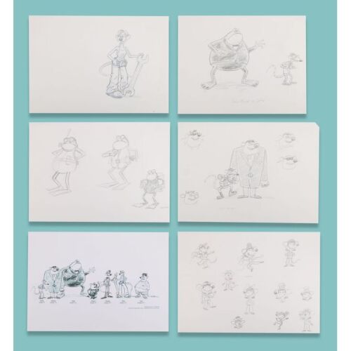 Lot # 79. Collection of Five Pages of Hand-Drawn Character Concept Artwork ### FLUSHED AWAY (2006)