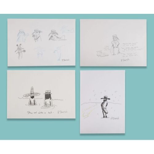 Lot # 96. Collection of Four Hand-Drawn Shaun Character Development Artworks by Richard Starzak ### SHAUN THE SHEEP (TV SERIES, 2007-2025)