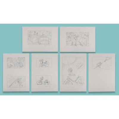 Lot # 98. Collection of Six Hand-Drawn "BBC Pitch" Artworks by Michael Salter ### WALLACE & GROMIT: A MATTER OF LOAF AND DEATH (2008)