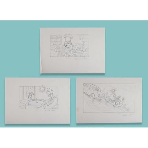 Lot # 99. Three Pages of Hand-Drawn "BBC Pitch" Artworks by Michael Salter ### WALLACE & GROMIT: A MATTER OF LOAF AND DEATH (2008)