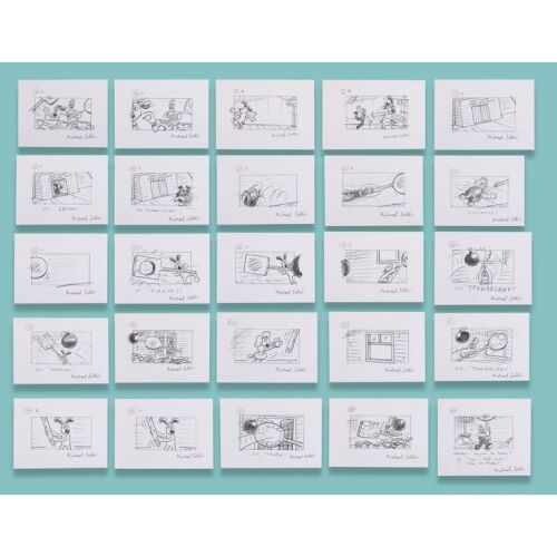 Lot # 100. Collection of 25 Printed Production Storyboards by Michael Salter ### WALLACE & GROMIT: A MATTER OF LOAF AND DEATH (2008)