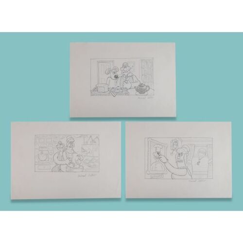 Lot # 101. Three Pages of Hand-Drawn "BBC Pitch" Artworks by Michael Salter ### WALLACE & GROMIT: A MATTER OF LOAF AND DEATH (2008)