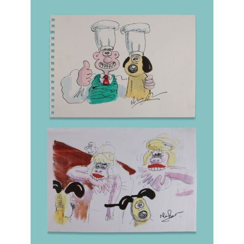 Lot # 104. Hand-Painted Chef Wallace and Chef Gromit Concept Artwork by Nick Park with Signed Production Artwork Print ### WALLACE & GROMIT: A MATTER OF LOAF AND DEATH (2008)