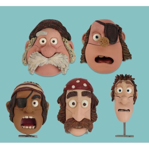 Lot # 134. Collection of Scarf, Cannon Ball Keith, Harry the Hook, Pot Bellied Pete, and Table-Laying Pirate Stop-Motion Puppet Heads ### PIRATES! IN AN ADVENTURE WITH SCIENTISTS! THE, (2012)