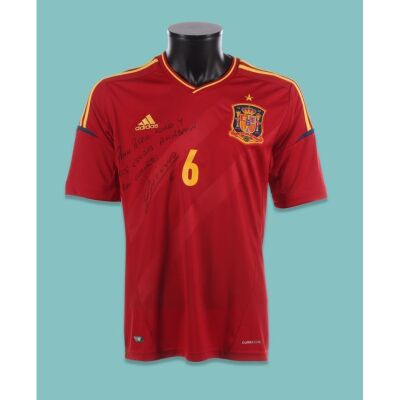 Lot # 137. Signed Spanish Football Shirt Dedicated to Sir Peter Lord from Andres Iniesta ### AARDMAN ANIMATIONS