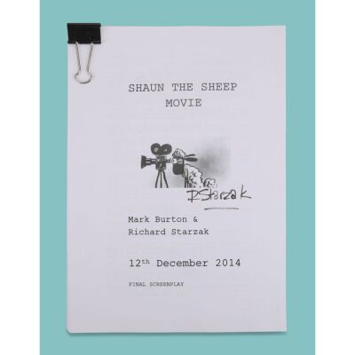 Lot # 142. Final Draft Unbound Script Autographed by Richard Starzak ### SHAUN THE SHEEP MOVIE (2015)