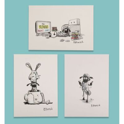 Lot # 144. Three Hand-Painted Promotional Artworks by Richard Starzak ### SHAUN THE SHEEP MOVIE (2015)