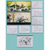 Lot # 146. Six Hand-Drawn Storyboards by Richard Starzak with Two Printed Pitch Artworks and Storyboard Booklet ### SHAUN THE SHEEP MOVIE (2015)