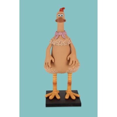 Lot # 192. Free Chicken Stop-Motion Puppet with Pink Scarf ### CHICKEN RUN: DAWN OF THE NUGGET (2023)