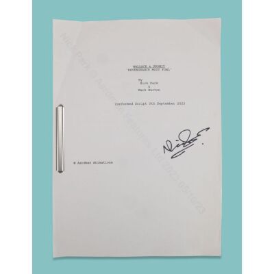 Lot # 215. Hand-Annotated "Re-Vengeance Most Fowl" Conformed Script Signed by Nick Park ### WALLACE & GROMIT: VENGEANCE MOST FOWL (2024)