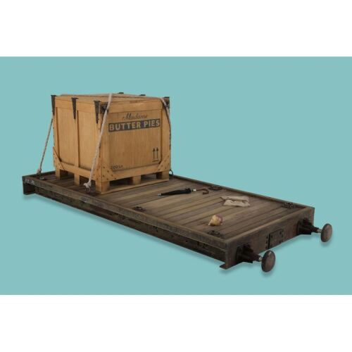 Lot # 220. Flatcar Surface with Turnip, Sack, Umbrella and Madame Butter Pies Crate ### WALLACE & GROMIT: VENGEANCE MOST FOWL (2024)