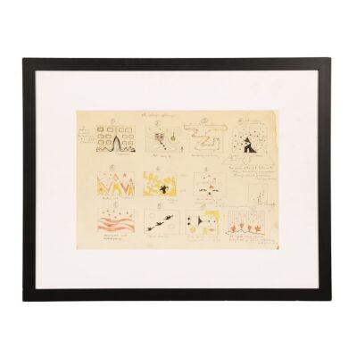 Lot # 37. Framed Paul McCartney Hand-Drawn Stage Designs, with Four Tops Programme, Newspaper and Photograph, 1966 ### BEATLES, THE