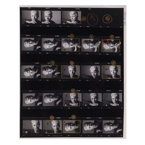Lot # 73. The Denis O'Regan Collection: Serious Moonlight Tour Hand-Annotated Vintage Contact Sheet from Original Negatives, 1983 ### DAVID BOWIE