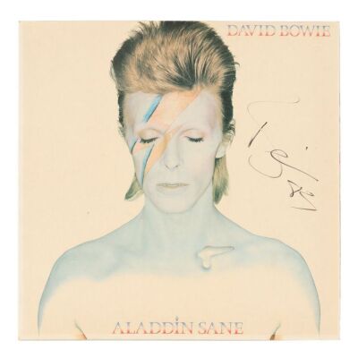 Lot # 75. David Bowie-Autographed Aladdin Sane Album Sleeve, 1987 ### DAVID BOWIE