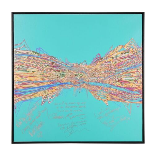 Lot # 85. Simon Le Bon, Nick Rhodes, John Taylor and Roger Taylor-Autographed "Ordinary World" Soundwave Print by Tim Wakefield ### DURAN DURAN