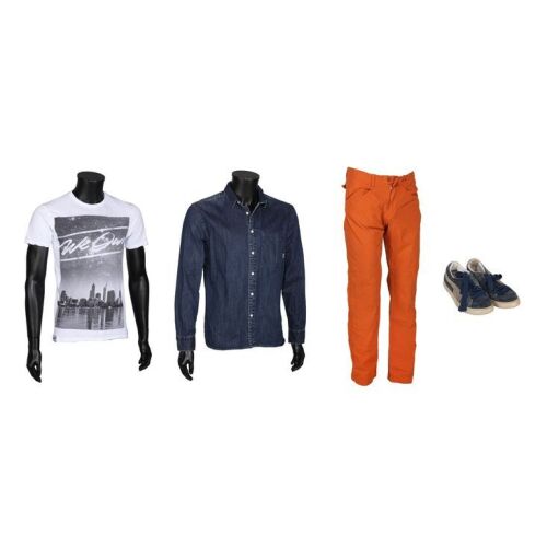 Lot # 88. Ed Sheeran-Owned T-Shirt, Denim Shirt, Trousers and Shoes ### ED SHEERAN
