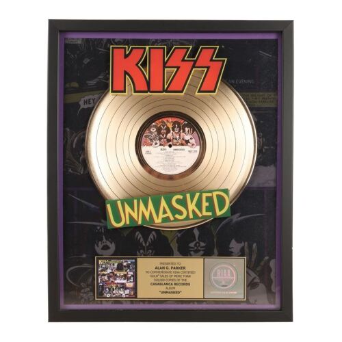 Lot # 116. Unmasked Gold Disc Award Presented to Alan G. Parker ### KISS