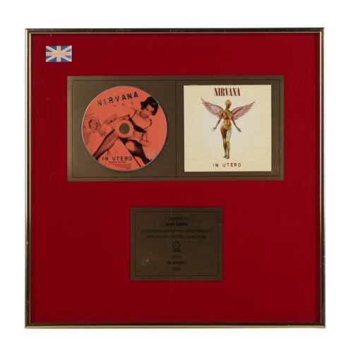 Lot # 163. In Utero Gold CD Award ### NIRVANA