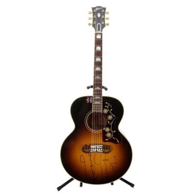 Lot # 175. Noel Gallagher-Autographed Gibson J200 Acoustic Guitar ### OASIS