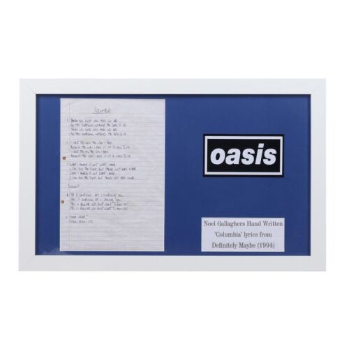 Lot # 211. Noel Gallagher Handwritten "Columbia" Lyrics ### OASIS