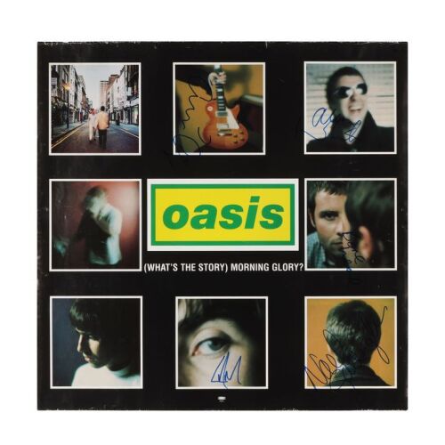 Lot # 213. Noel Gallagher, Liam Gallagher, Paul "Bonehead" Arthurs, Alan White, and Paul McGuigan-Autographed (What's The Story) Morning Glory? Poster ### OASIS