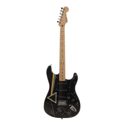 Lot # 254. David Gilmour, Roger Waters, Richard Wright, and Nick Mason-Autographed Custom Fender Stratocaster The Dark Side of the Moon Artwork Guitar ### PINK FLOYD