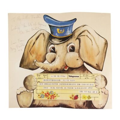 Lot # 284. The Reinhold Mack Collection: Freddie Mercury Handwritten and Signed Geburtstags Card ### FREDDIE MERCURY
