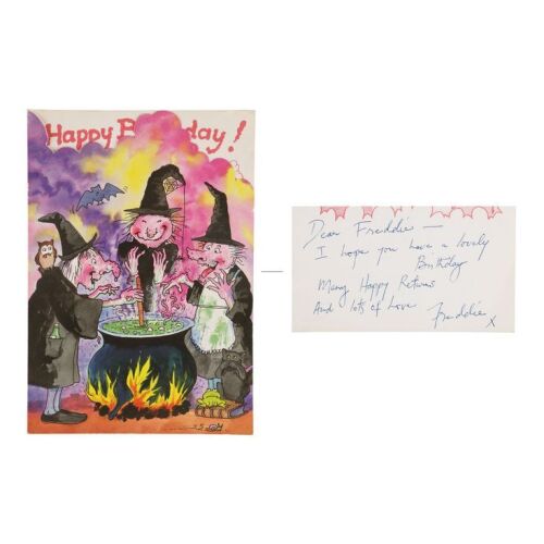 Lot # 286. The Reinhold Mack Collection: Freddie Mercury Handwritten and Signed Birthday Card ### FREDDIE MERCURY