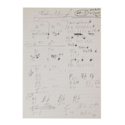 Lot # 290. The Reinhold Mack Collection: Freddie Mercury Handwritten ''Foolin' Around'' Draft Notes and Chord Progression Sheet ### FREDDIE MERCURY