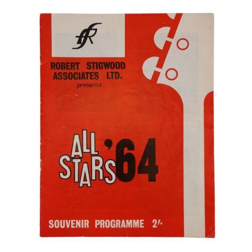 Lot # 333. Mick Jagger, Keith Richards, Bill Wyman, Brian Jones, and Charlie Watts-Autographed All Stars &lsquo;64 Programme, 1964 ### ROLLING STONES, THE