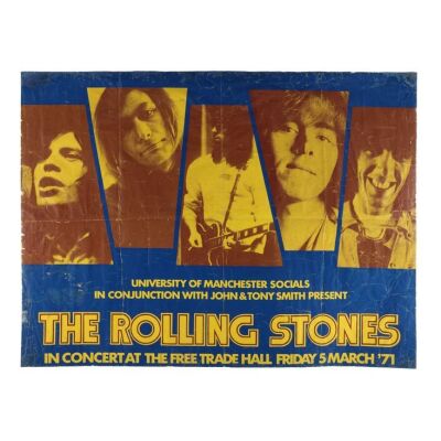 Lot # 334. University of Manchester Concert Poster, 1971 ### ROLLING STONES, THE