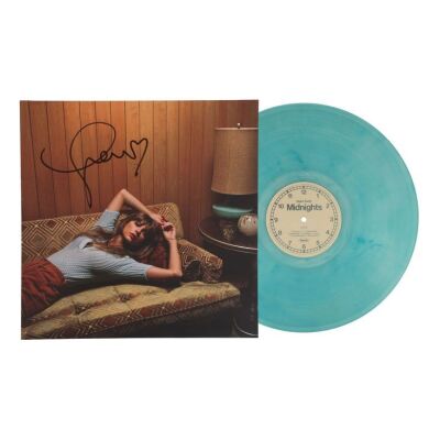 Lot # 371. Taylor Swift-Autographed Midnights Moonstone Blue Edition Vinyl LP ### TAYLOR SWIFT