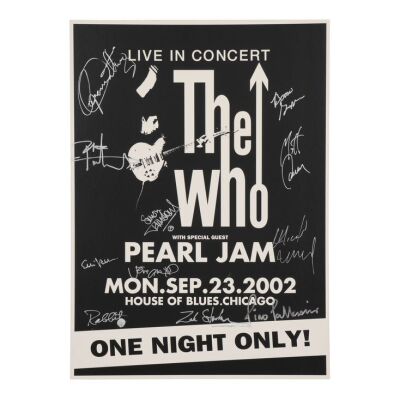 Lot # 382. The Who and Pearl Jam-Autographed House of Blues Poster ### WHO, THE