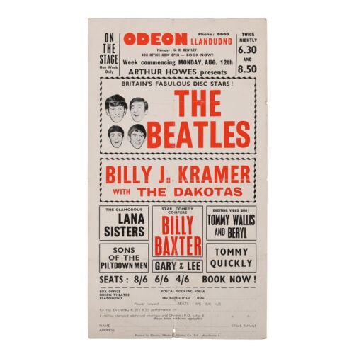 Lot # 29. Llandudno Concert Flyer, 1963 ### BEATLES, THE