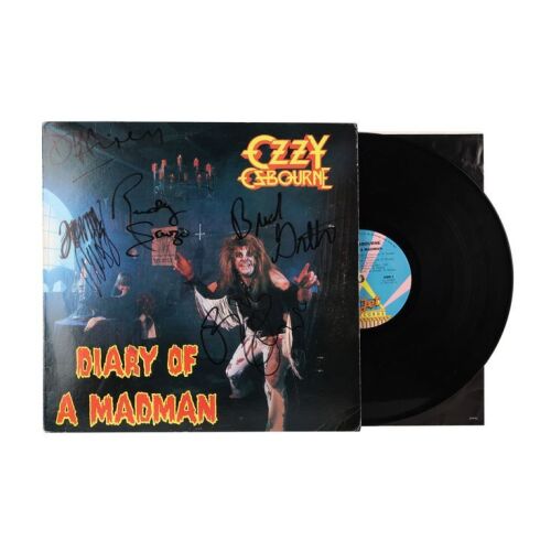 Lot # 49. Ozzy Osbourne, Brad Gillis, Don Airey, Tommy Aldridge and Rudy Sarzo-Autographed Diary Of A Madman Album ### OZZY OSBOURNE
