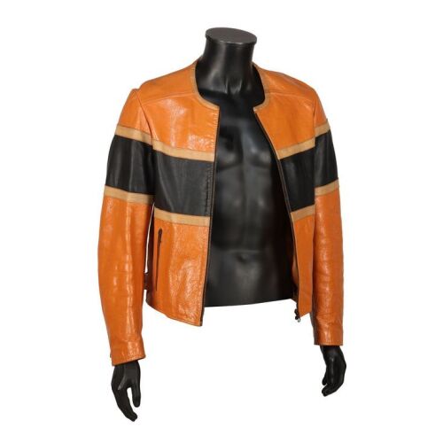 Lot # 56. Jon Bon Jovi's Screen-Matched These Days Tour Dolce & Gabbana Orange Leather Jacket Worn at Wembley Stadium Concert, 1995 ### BON JOVI