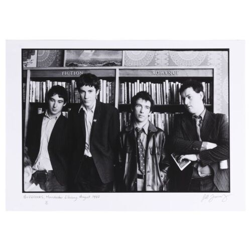 Lot # 64. The Rockarchive Collection: Limited Edition Buzzcocks Print by Jill Furmanovsky, Manchester Library, 1977 ### BUZZCOCKS