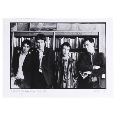 Lot # 64. The Rockarchive Collection: Limited Edition Buzzcocks Print by Jill Furmanovsky, Manchester Library, 1977 ### BUZZCOCKS