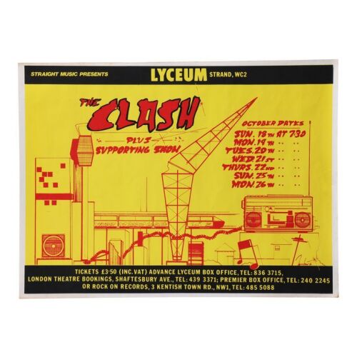 Lot # 67. Lyceum Concert Poster, 1981 ### CLASH, THE