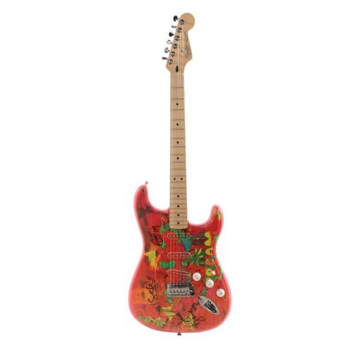 Lot # 68. Eric Clapton, Ginger Baker, Jack Bruce-Autographed Fender Stratocaster Guitar ### CREAM