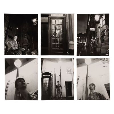 Lot # 69. Collection of Six Vintage "The Rise and Fall of Ziggy Stardust and the Spiders from Mars" Cover Outtake Photographs ### DAVID BOWIE