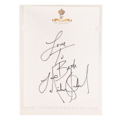 Lot # 151. Michael Jackson-Autographed and Dedicated Jackson Family-Headed Paper ### MICHAEL JACKSON