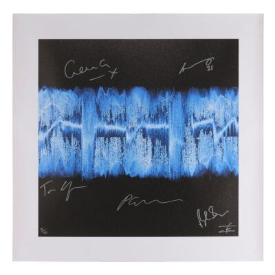 Lot # 158. Bernard Sumner, Stephen Morris, Gillian Gilbert, Phil Cunningham and Tom Chapman-Autographed "Blue Monday" Limited Edition Soundwave Print by Tim Wakefield, 2021 ### NEW ORDER