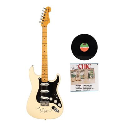 Lot # 159. Nile Rodgers-Autographed Fender Hitmaker Stratocaster Guitar and C'est Chic LP ### NILE RODGERS