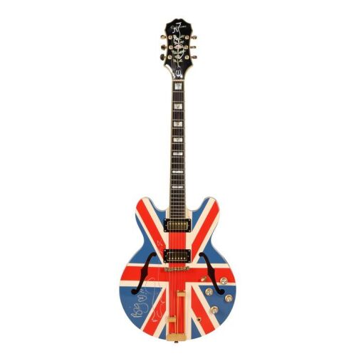 Lot # 221. Noel Gallagher-Autographed Union Jack Epiphone Sheraton II Pro Guitar ### OASIS